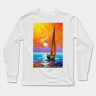 Sailboat at dawn Long Sleeve T-Shirt